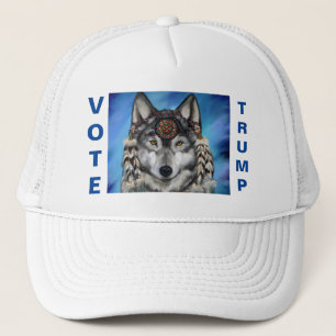 Grauer Wolf Trucker Hut Truckerkappe