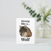 Grauer Wolf Visitenkarte (Stehend Vorderseite)