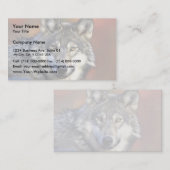 Grauer Wolf Visitenkarte (Vorne/Hinten)