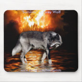 Grauer Wolf & Waldbrand Mousepad (Vorne)
