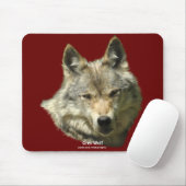 Grauer Wolf Wildlife Fan Animal Art Mousepad (Mit Mouse)