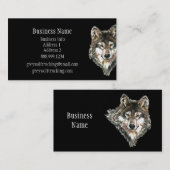 Grauer Wolf Wildlife Nature Animal Custom Visitenkarte (Vorne/Hinten)
