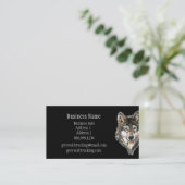 Grauer Wolf Wildlife Nature Animal Custom Visitenkarte (Stehend Vorderseite)