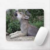 Grauer Wolf Wildlife-Unterstützer Tierfotografie Mousepad (Mit Mouse)