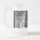 Grauer Wolf & Winter Forest Wildlife - Geschenke T Mattglas Bierglas (Links)