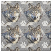 Grauer Wolf-Würde Stoff (Muster)