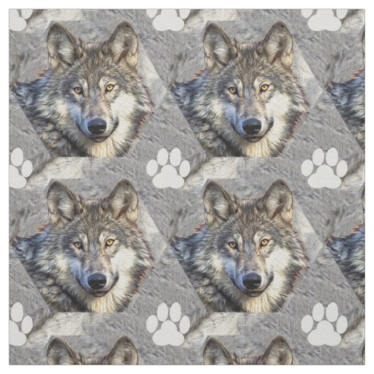 Grauer Wolf-Würde Stoff (Muster)