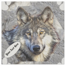 Grauer Wolf-Würde Stoff