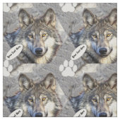 Grauer Wolf-Würde Stoff (Muster)