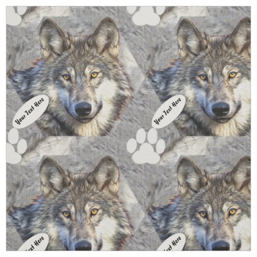 Grauer Wolf-Würde Stoff (Muster)