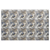 Grauer Wolf-Würde Stoff (Fat Quarter (45,7 x 55,9 cm))