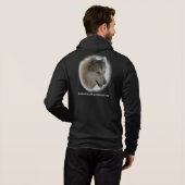 Grauer Wolf-ZipFleeceHoodie Hoodie (Schwarz voll)