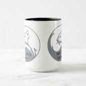 Grauer Wolfskaffee 15oz Tasse (Zentrum)