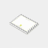 Grauer Zickzack gelber Apple-Neonlehrer Post-it Klebezettel (angewinkelt)