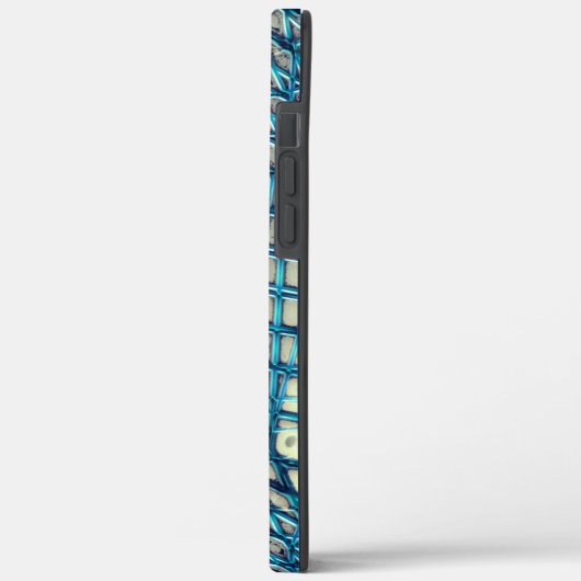 Grauer Zyan, ähnlich wie ein Geflecht Case-Mate iPhone Hülle (Rückseite / Links)