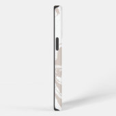 Graues Abstraktes Marmormuster iPhone Hülle (Rechte Seite)