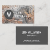 Graues Achat geode moderne Visitenkarte (Vorne/Hinten)