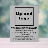 Graues Acrylschild für Unternehmen (Neutral)