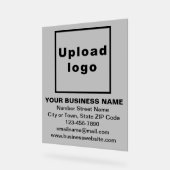 Graues Acrylschild für Unternehmen (Winkel)