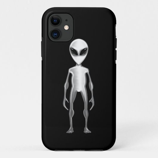 Graues alien Case-Mate iPhone hülle (Rückseite)