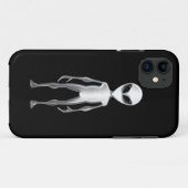 Graues alien Case-Mate iPhone hülle (Rückseite (Horizontal))