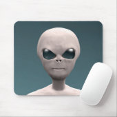 Graues alien mousepad (Mit Mouse)