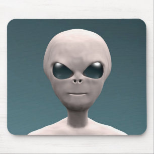 Graues alien mousepad