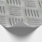 Graues Aluminium Diamantmuster Geschenkpapier (Ecke)