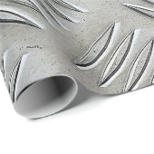 Graues Aluminium Diamantmuster Geschenkpapier (Rolleneckpunkt)