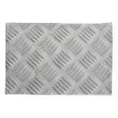 Graues Aluminium Diamantmuster Kissenbezug (Rückseite-Links)