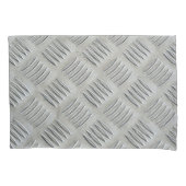 Graues Aluminium Diamantmuster Kissenbezug (Vorderseite-Links)