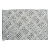 Graues Aluminium Diamantmuster Kissenbezug (Vorderseite-Rechts)