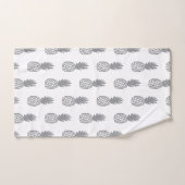 Graues Ananas-Muster Badhandtuch Set (Handtuch)