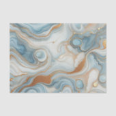 Graues, Aquamarines blaues Marmormuster Seidenpapier (Vorderseite)