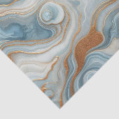 Graues, Aquamarines blaues Marmormuster Seidenpapier (Ausschnitt)