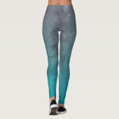 Graues Aquamarines rustikales Ober Leggings (Rückseite)