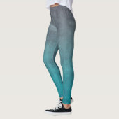 Graues Aquamarines rustikales Ober Leggings (Links)