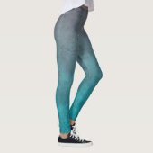 Graues Aquamarines rustikales Ober Leggings (Rechts)