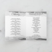 Graues Aquarell-Leben-Feier-Begräbnis-Programm Programm (Innenseite)