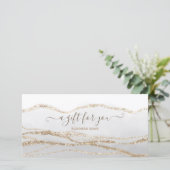 Graues Aquarellgoldlogo - Geschenkgutschein (Stehend Vorderseite)