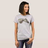 Graues Arabian PferdeEquine T-Shirt (Vorne ganz)