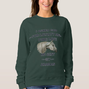 Graues Arabisches Pferd Sweatshirt