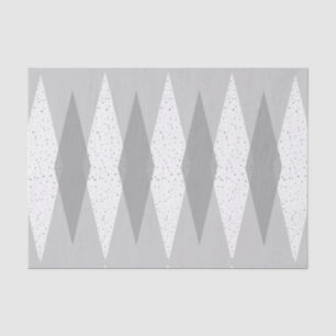 Graues Argyle-Seidenpapier im Mid-Century-Modern-S Seidenpapier
