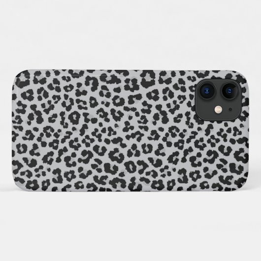 Graues Asche Leopard Cheetah Animal Print Muster Case-Mate iPhone Hülle (Rückseite (Horizontal))