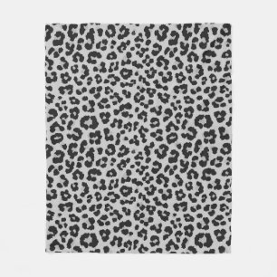 Graues Asche Leopard Cheetah Animal Print Muster Fleecedecke