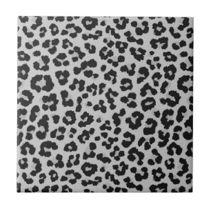 Graues Asche Leopard Cheetah Animal Print Muster Fliese