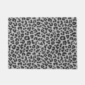 Graues Asche Leopard Cheetah Animal Print Muster Fußmatte (Vorderseite)
