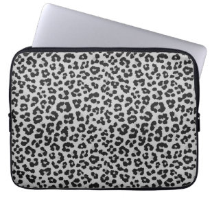 Graues Asche Leopard Cheetah Animal Print Muster Laptopschutzhülle