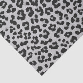 Graues Asche Leopard Cheetah Animal Print Muster Seidenpapier (Detail)