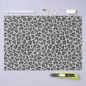 Graues Asche Leopard Cheetah Animal Print Muster Seidenpapier (Handwerk)